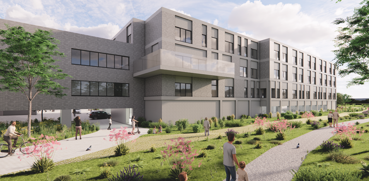 nieuwbouw achteraanzicht